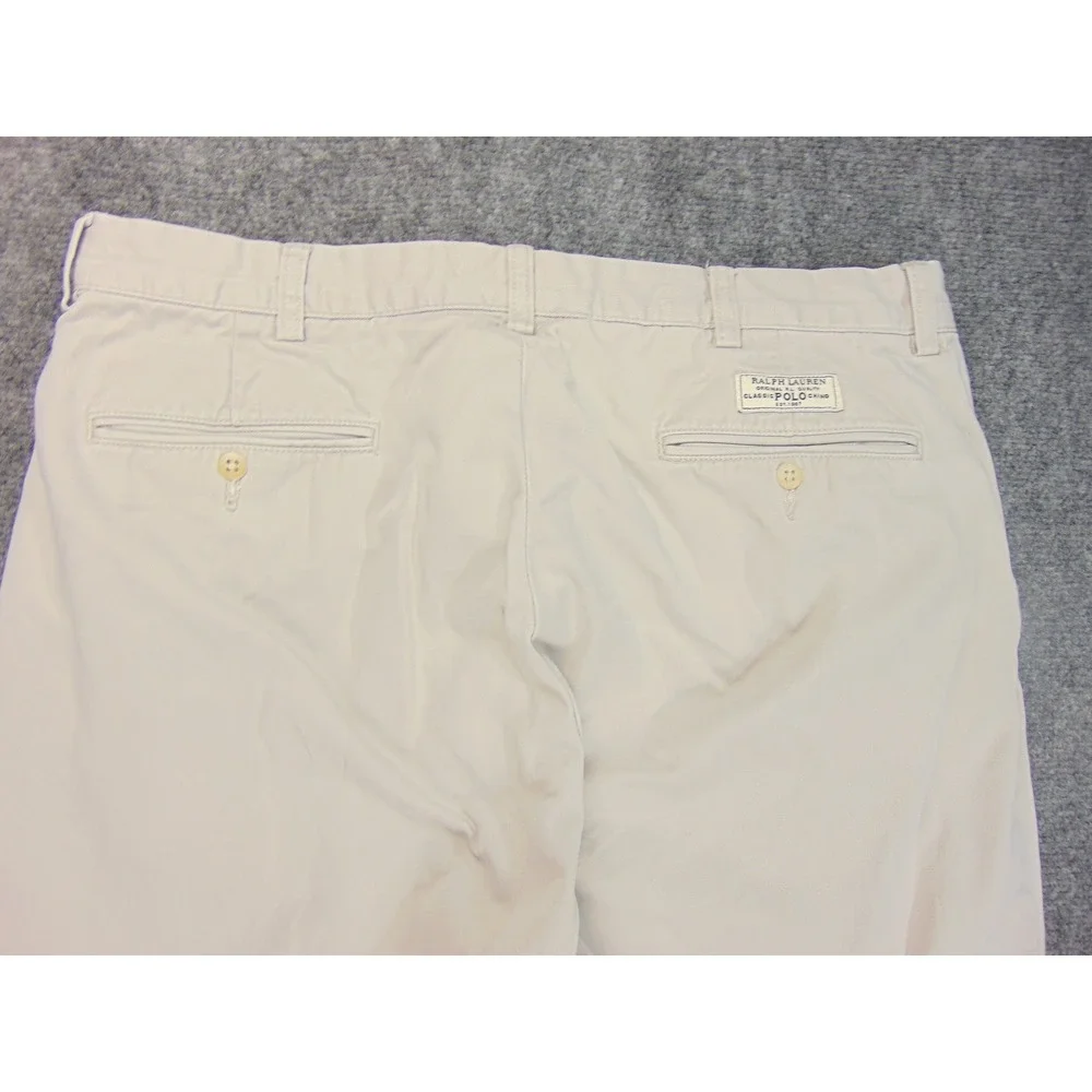 Polo Ralph Lauren‎ Pants Mens 36x34 Classic Chino Tan Solid Preppy Old Money